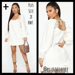 ➕ Plus Porcelain Doll Mini Dress